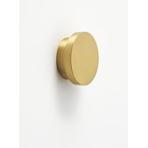 Alno A450-38 Redondo 1-1/2" Round Flat Dish Modern Mushroom Solid Brass Cabinet Knob /