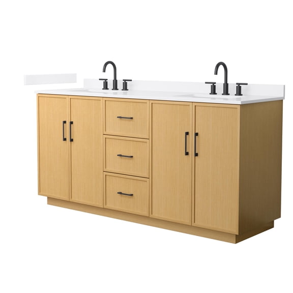 Wyndham Collection Wch7474-72D-Qtz-Us3mxx Elan Tk 72" Free Standing Double Basin Vanity