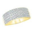 thumbnail image 1 of DGOLD Bague Anniversaire 5 Rangées en Or Jaune 10kt Diamant Blanc Rond (1/2 cttw), 1 of 3