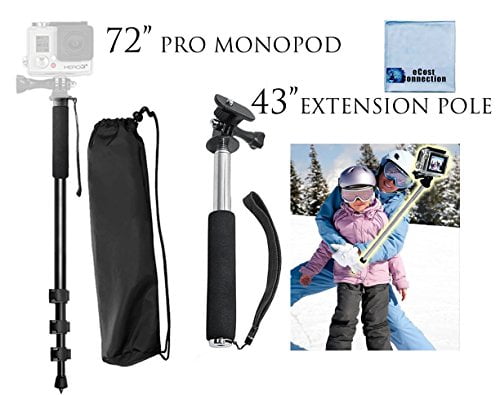 Xit 72-Inch Lightweight Heavy Duty Monopod For GoPro Hero 4 3 Camera Camcorder 