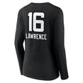 thumbnail image 3 of Women's Trevor Lawrence Jacksonville Jaguars Black Team Wordmark Long Sleeve V-Neck T-Shirt, 3 of 3