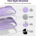 thumbnail image 3 of Compatible with iPhone 15 Plus Case, Silicone Shockproof Slim Thin Phone Case for iPhone 15 Plus (6.7 inch), (Light Purple), 3 of 12