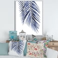 thumbnail image 2 of Designart 'Abstract Blue Palm Leaves Tropical Branches' Traditional Framed Canvas Wall Art Print, 2 of 5