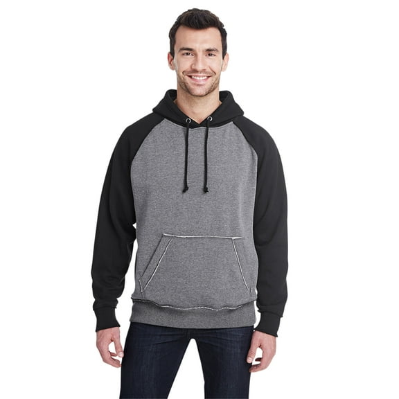 J America Men's Vintage Heather Pullover Hood - JA8885