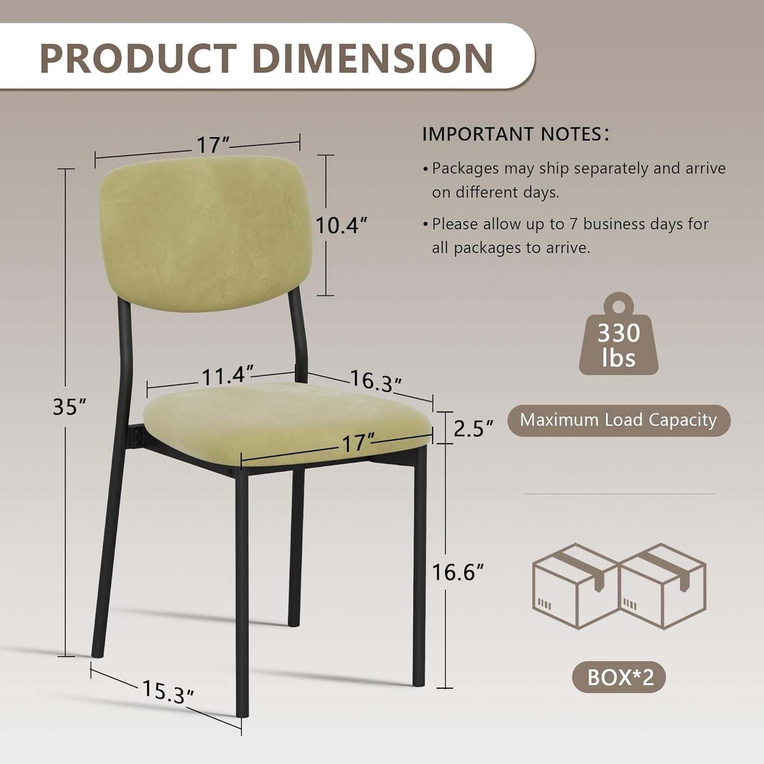 Upholstered Dining Chairs Set of 6, Stackable Modern Dining Room Chairs, Kitchen Chairs w/Soft Velvet Backrest & Sturdy Metal Legs ,Light Green