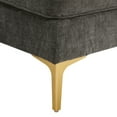thumbnail image 7 of Reversible Sectional Sofa Couch, Three-Seat L-shaped Chenille Fabric Upholstered Indoor Modular Sofa with Gold-Plated Feet, Modern Leisure Sofa for Living Room Apartment Office, Dark Gray, 7 of 7