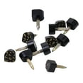 thumbnail image 3 of 24 pares negro pu tapones de reemplazo de placas de alto talón consejos de reparación tapones tapas Sunnimix Placas de tacón alto para mujeres, 3 of 8