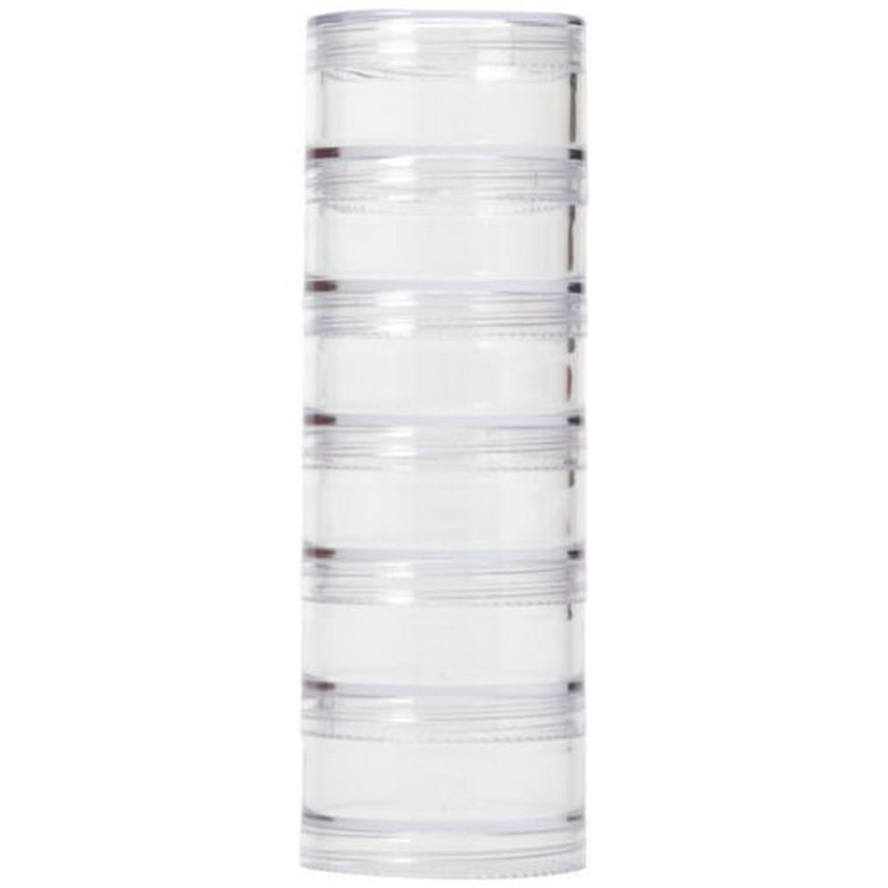 Storage Stackable Clear Containers 6 For Beads Crafts Findings Small