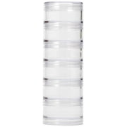 Storage Stackable Clear Containers 6 For Beads Crafts Findings Small Items 2 " Round
