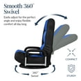 thumbnail image 6 of Best Choice Products 360-Degree Swivel Gaming Floor Chair w/ Armrest Handles, Foldable Adjustable Backrest - Black/Blue, 6 of 10