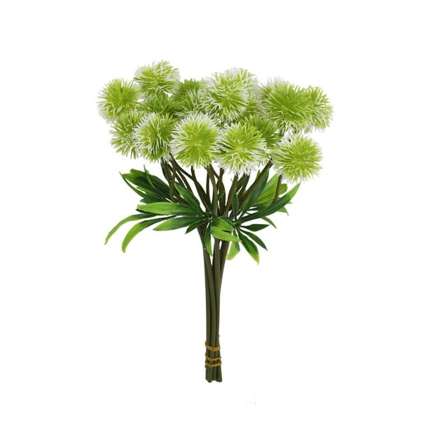 Dientes de león artificiales, 5 piezas, flores de seda realistas para decoración de bodas, decoración del hogar, arreglo central con diseño realista, uso durante toda la temporada.