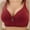Wine, variant on Summer Savings Clearance 2025! loopsun Womens Plus Size Bra, Woman's Embroidered Glossy Comfortable Breathable Bra Underwear No Rims