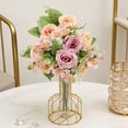 thumbnail image 4 of Emdiqzs Artificial Rose Bouquets Multi-color Silk Floral Arrangements for Home Decor Wedding Display, 4 of 6