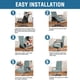 thumbnail image 3 of Yuarrent Funda para silla antisuciedad, elástica, para fiesta, playa, hogar, Hotel, oficina, dormitorio, sillón, funda protectora extraíble a prueba de Cubiertas para muebles de jardín Gris L Yuarrent HA066527-09, 3 of 6