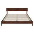 thumbnail image 3 of AFI Aria King Modern Solid Wood Low Profile Platform Bed, Walnut, 3 of 13