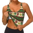 thumbnail image 3 of Rateoe Vintage Mexican Print Womens' Sports Bras Scoop Neck Sports Vest- Padded U Back Seamless High Impact Support-Large, 3 of 8