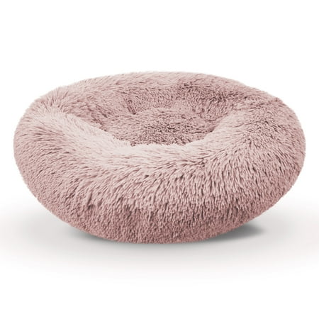 UPC: 0192598492722 | Precious Tails Super Luxe Shaggy Faux Fur Donut Bolster Dog Cat Bed – Medium