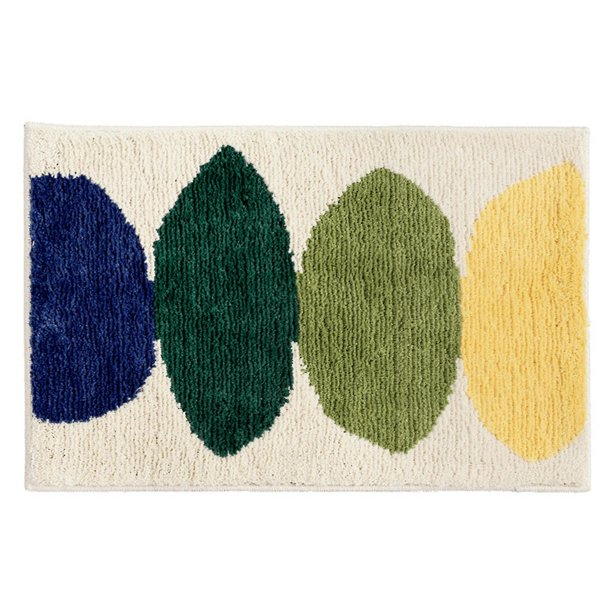 Alfombra de Baño Antideslizante YONGSHENG Microfibra Gruesa Amarillo Limón Beige 45x65 Cm