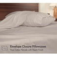 thumbnail image 3 of RUVANTI 100% Cotton Sheets – Soft Peached Percale, Lightweight & Breathable Cooling Comfort for Summer, 14″ Deep Pocket Full Sheet Set, 4-Piece, Linen, 3 of 7