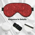 thumbnail image 4 of Xecao Red Glitter for Soft Fluffy Sleeping Blindfold, Nap eye cover tailored for the utmost comfort for girls, women, kids, and adults., 4 of 7