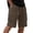 Brown, variant on Mens Cargo Shorts Relaxed Fit Camo Shorts Below the Knee Elastic Waist Shorts Outdoor Big and Tall Running Shorts with Zipper Pocket Black 3XL