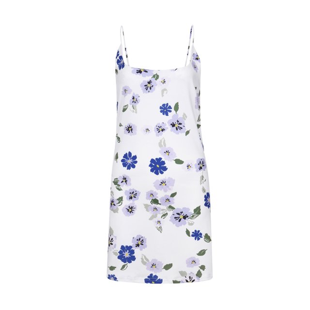 Birdeem Robe à Bretelles Imprimée pour Femmes, Col Rond