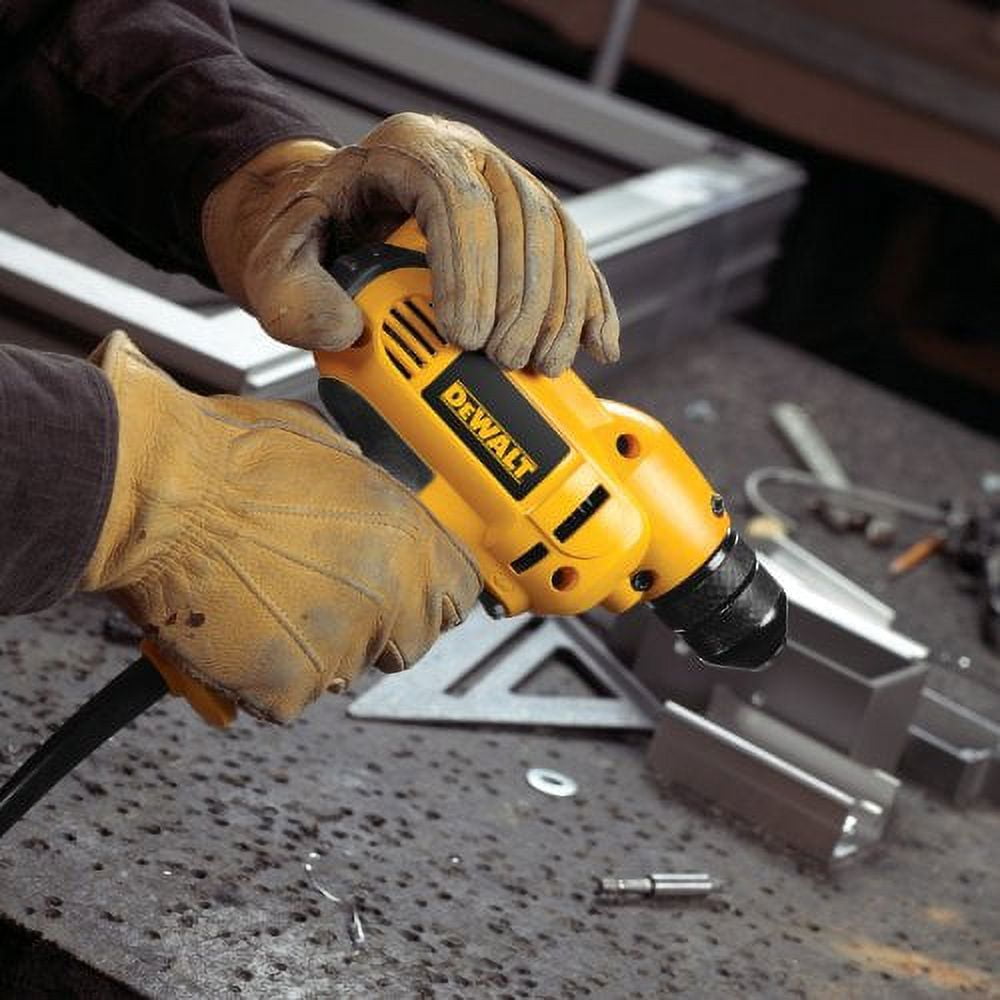 DEWALT DWD115K 8 Amp 3 8 Inch VSR Mid Handle Grip Drill Kit with
