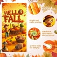 thumbnail image 2 of Hello Fall Door Cover Decorations,Welcome Front Door Backdrop, 70x35inches Scarecrow Pumpkin Hanging Banner Decor, Autumn Harvest Porch Banner for Thanksgiving Autumn Harvest Holiday Party Decor, 2 of 6