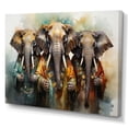 thumbnail image 2 of Designart "Elephants Sacred African Wall art I" African Canvas Art Print, 2 of 5