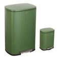 thumbnail image 2 of Connor Rectangular 13.2 Gallon (50L) Trash Can with Soft-Close Lid and FREE Mini Trash Can, Pine Green, 2 of 10