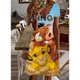 thumbnail image 3 of Vestido corto informal de verano con escote en V y manga corta, estilo playero, con estampado del Rey León, 2024, 3 of 5