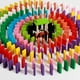 Amyove 120pcs/set Enfants l'Apprentissage Précoce Bois Domino Blocs Ensembles Coloré Empilage Puzzle Jouets Cadeaux de Noël – image 1 sur 8
