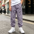 thumbnail image 2 of 2-12Years Children's Elastic Waistband Ankle Work Pants Middle-aged Children's Outdoor Leisure Sports Pants, 2 of 8