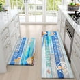 thumbnail image 3 of Kitchen Rugs Set of 2 Beach Kitchen Mats for Floor Anti Fatigue Mats for Kitchen Floor, Coastal Ocean Kitchen Rugs Non Slip Washable Floor Mats for Kitchen Decor, 18'''' x 48'''' and 18'''' x 30'''', 3 of 6