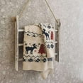 thumbnail image 4 of Wall-Hanging Towel Ladder Rustic Whitewashed Wood Countertop Ladder Farmhouse Decor Towels Rack with Adjustable Rope, 4 of 8
