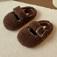thumbnail image 6 of HUANBAI Cozy Lined Slippers For Girls Warm Indoor Outdoor Soft Sole Winter Booties With Comfortable Kids Slide On Shoes For Toddler And Little 4-4.5 Years, 6 of 6