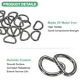 thumbnail image 2 of Uxcell 20-Pack Hebillas en D, 1 Pulgada Hebillas Metálicas en D No Soldadas para Bolsos/Delantales/Cinturones/Cuellos de Mascotas, Hardware de Anillo en D Semicircular [Negro Gris], 2 of 6