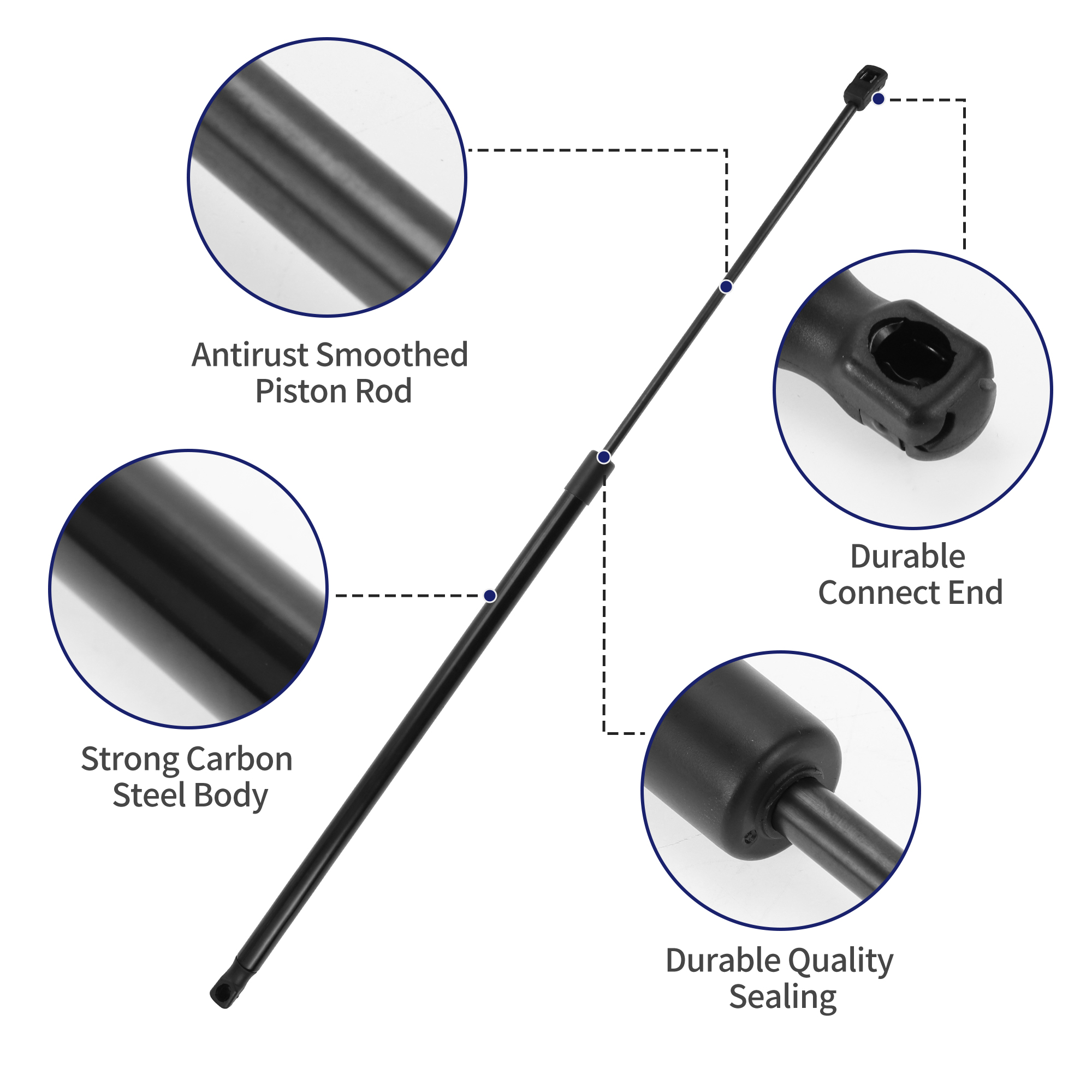 Unique Bargains Front Hood Lift Support Struts for Audi A3 Quattro Sedan 2015-2017