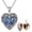 Blue Butterfly, variant on Bee Photo Locket Necklace for Women 925 Sterling Silver Locket Necklace That Holds Pictures Heart Pendnat Lockets Gifts for Women Birthday Gifts