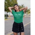 thumbnail image 2 of I'm Vegan For The Animals For The Planet For Me Women Kelly Green T-Shirt, Female XX-Large, 2 of 4