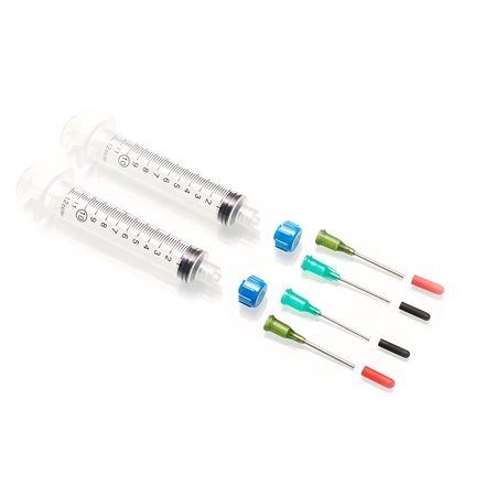 Mini Industrial Syringe Pack - 10ml Syringes with 14G & 18G Blunt Needles, Blunt Needles Covers, and Syringe Caps