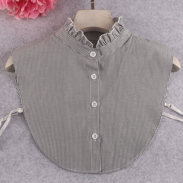 Blusa con cuello falso desmontable para mujer, medias camisas, cuello falso falso para mujer