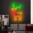 thumbnail image 2 of Craftnamesign Reindeer Neon Light, Reindeer Winter Led Light, Reindeer Neon Sign Wall Art, 2 of 5