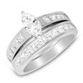 thumbnail image 4 of His Hers Wedding Rings Set Cheap Matching Wedding Bands for Him Size 8 and Her Size 7, 4 of 7