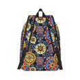 thumbnail image 3 of Naloa Canvas Backpack for Men Women Colorful Compasses Print Rucksack Casual Travel Daypack Large and Small Durable College Tote Satchel Bookbag for Teens, 3 of 8