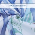 thumbnail image 5 of Nautical Coastal Shower Curtain Coral Seahorse Beach Ocean Blue Decorative Bath Curtain 72 x 72 Inch Polyester Fabric Waterproof Bathroom Curtain with 12 Hooks, 5 of 6