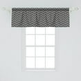 thumbnail image 2 of Ambesonne Black and Grey Window Valance, Herringbone Design, 42" x 18", Dimgray Charcoal Grey, 2 of 3