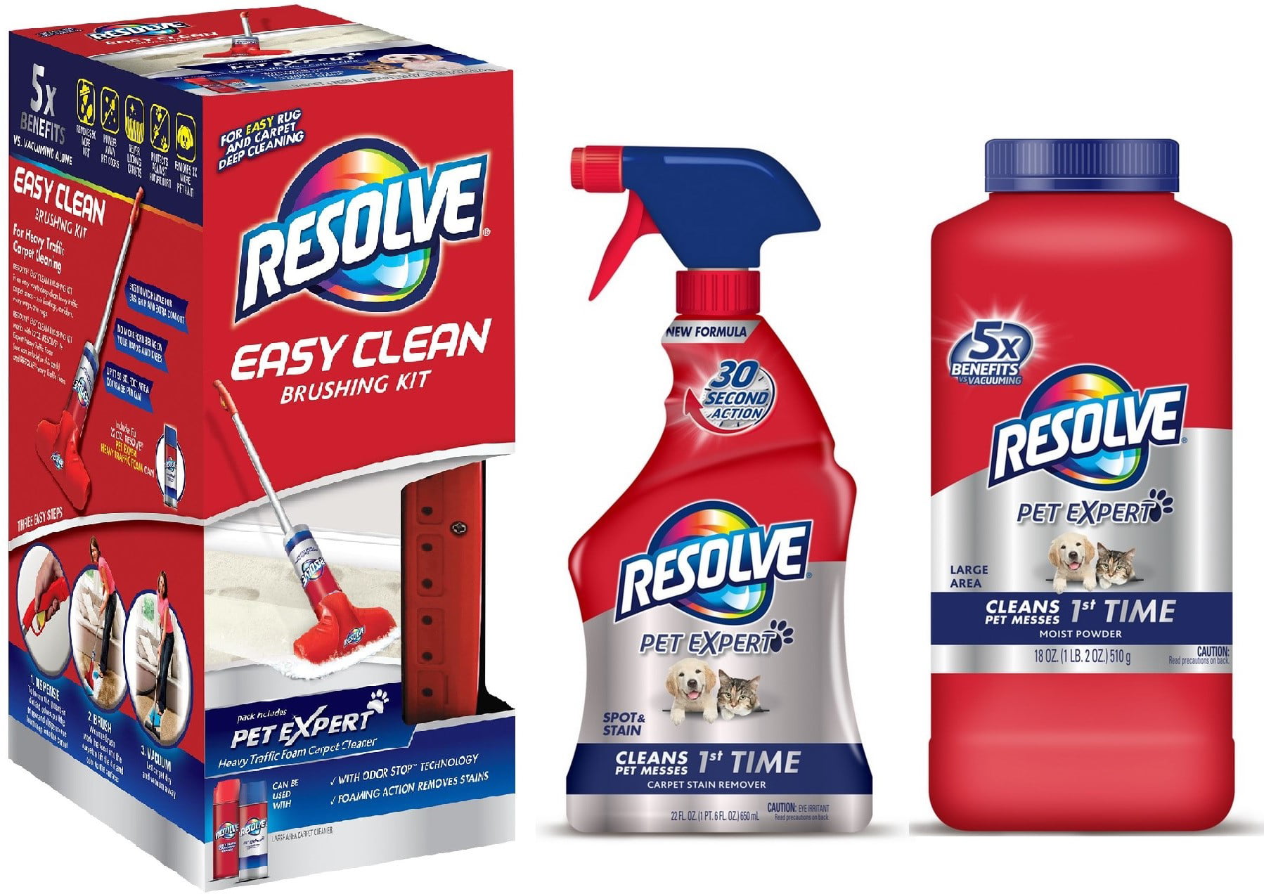 Resolve Pet Expert Easy Clean Brushing Kit