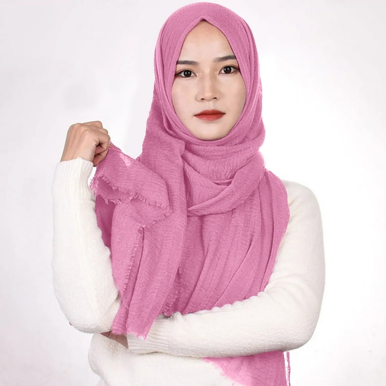 Yoodem Scarf for Women Shawl Wraps for Women Large Size Breathable Cotton  Scarf Headkerchief for Women Muslim Head Neck Headwear Wrap Shawl Shawls  and Wraps for Evening Dresses Rose Gold One Size -