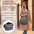 thumbnail image 6 of BadPiggies Crossbody Bag for Women Pocketbooks Soft PU Leather Purses and Handbags Multi Pocket Shoulder Bags - Gray, 6 of 9